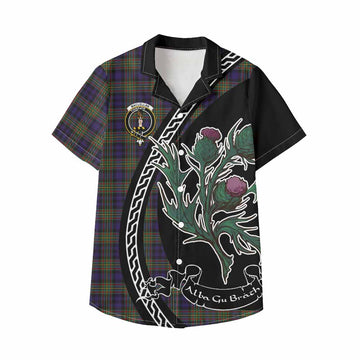 MacLellan (McLellan) Family Crest Tartan Kid Hawaiian Shirt Alba Thistle Inspired - Tartan Vibes Clothing