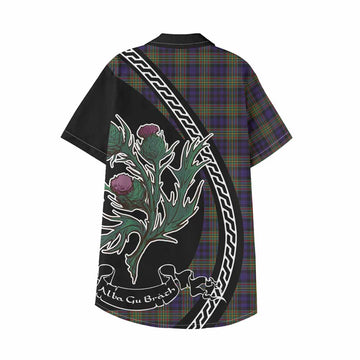 MacLellan (McLellan) Family Crest Tartan Kid Hawaiian Shirt Alba Thistle Inspired - Tartan Vibes Clothing