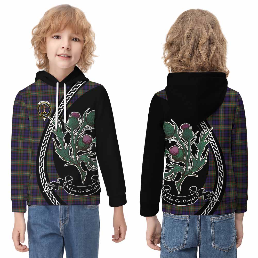 MacLellan (McLellan) Family Crest Tartan Kid Hoodie Alba Thistle Inspired - Tartan Vibes Clothing