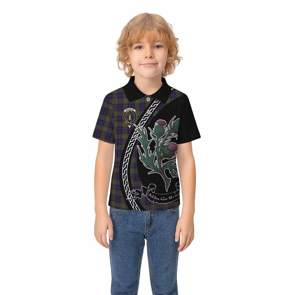 MacLellan (McLellan) Family Crest Tartan Kid Polo Shirt Alba Thistle Inspired - Tartan Vibes Clothing
