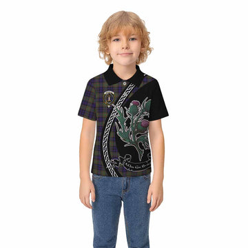 MacLellan (McLellan) Family Crest Tartan Kid Polo Shirt Alba Thistle Inspired - Tartan Vibes Clothing
