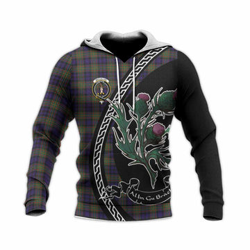 MacLellan (McLellan) Family Crest Tartan Knitted Hoodie Alba Thistle Inspired