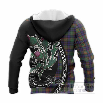MacLellan (McLellan) Family Crest Tartan Knitted Hoodie Alba Thistle Inspired