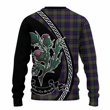 MacLellan (McLellan) Family Crest Tartan Knitted Sweater Alba Thistle Inspired