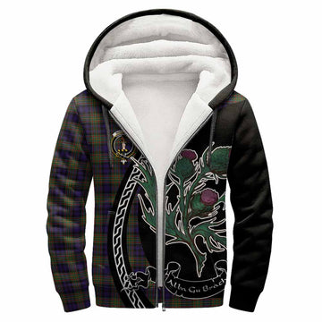 MacLellan (McLellan) Family Crest Tartan Sherpa Hoodie Alba Thistle Inspired