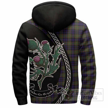 MacLellan (McLellan) Family Crest Tartan Sherpa Hoodie Alba Thistle Inspired