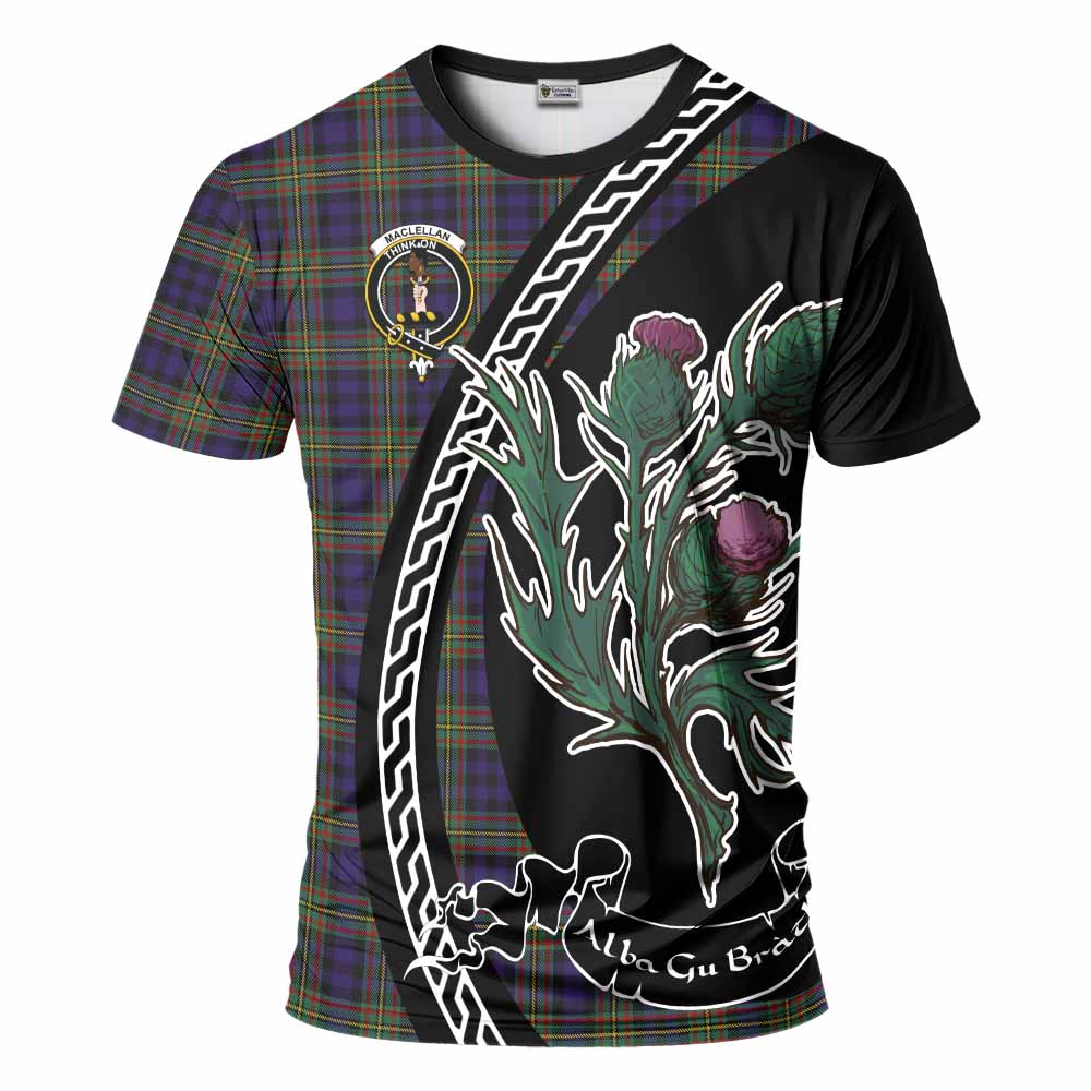 MacLellan (McLellan) Family Crest Tartan T-Shirt Alba Thistle Inspired - Tartan Vibes Clothing