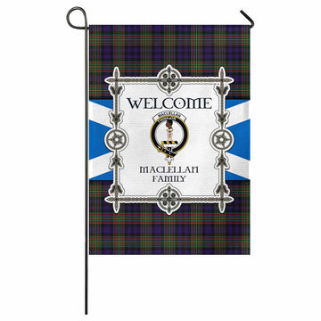 MacLellan (McLellan) Family Crest Tartan Welcome Garden Flag Saltire Harmony Style - Tartan Vibes Clothing