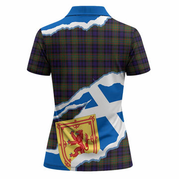 MacLellan (McLellan) Scotland Football Tartan Women Polo Shirt We'll Be Coming