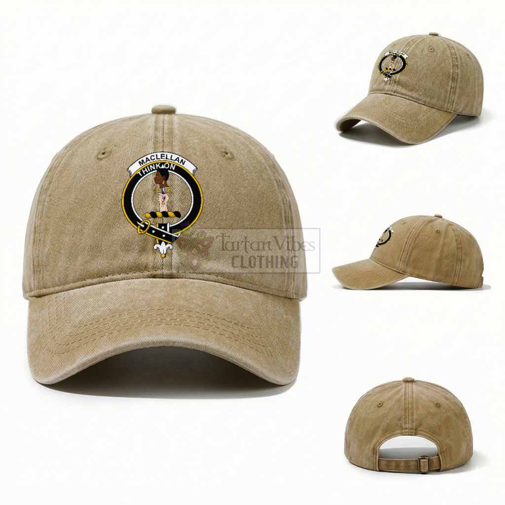 MacLellan (McLellan) Scottish Clan Crest Washed Baseball Cap