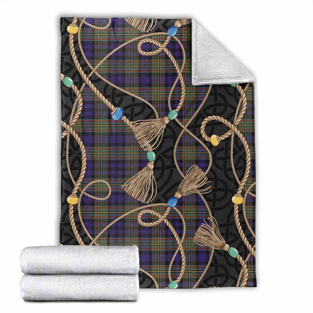 MacLellan (McLellan) Scottish Tartan Twisted Ropes Stylized Blanket X-Large 59 x 79 inches 150 x 200 cm - Tartan Vibes Clothing