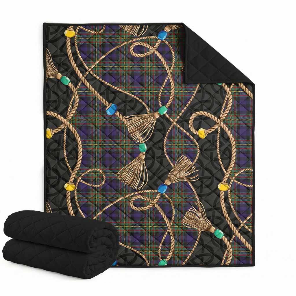 MacLellan (McLellan) Scottish Tartan Twisted Ropes Stylized Premium Quilt Super King Quilt 91" x 110" - Tartan Vibes Clothing