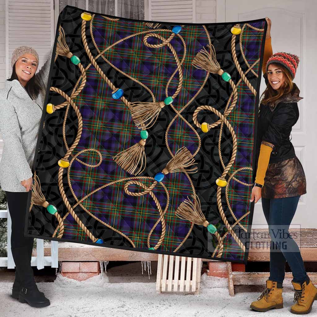 MacLellan (McLellan) Scottish Tartan Twisted Ropes Stylized Premium Quilt - Tartan Vibes Clothing
