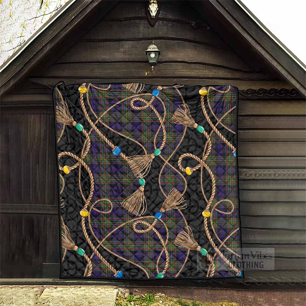 MacLellan (McLellan) Scottish Tartan Twisted Ropes Stylized Premium Quilt - Tartan Vibes Clothing