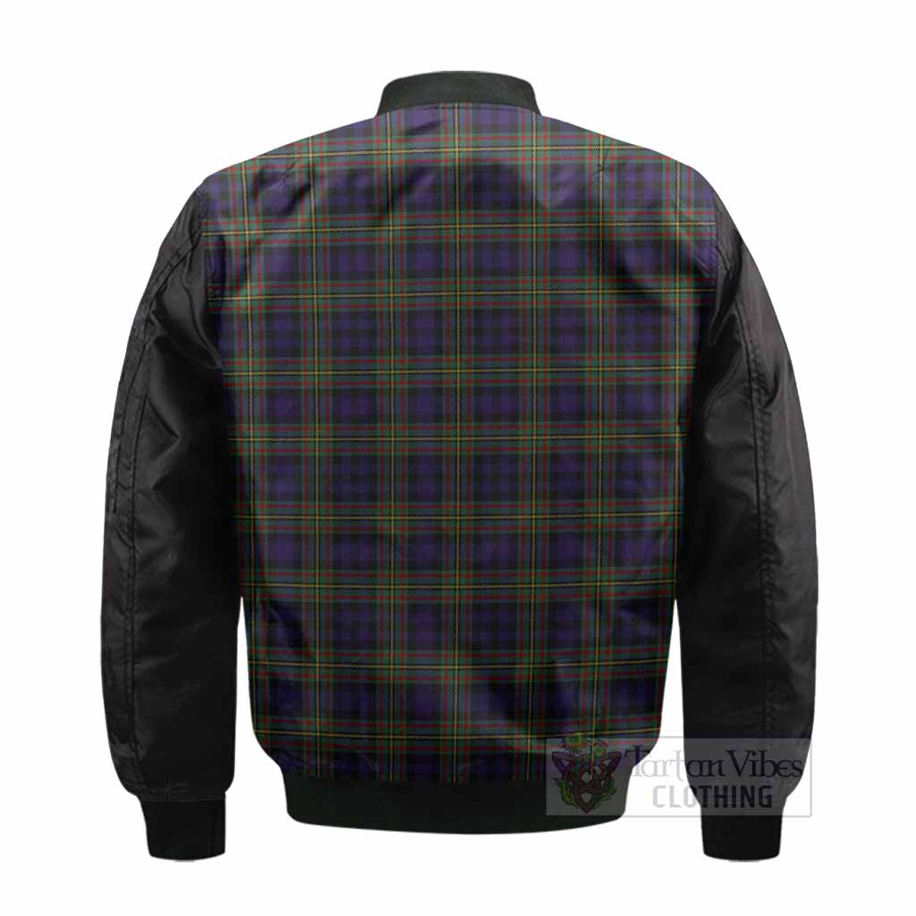 MacLellan (McLellan) Tartan Accent Bomber Jacket with Family Crest