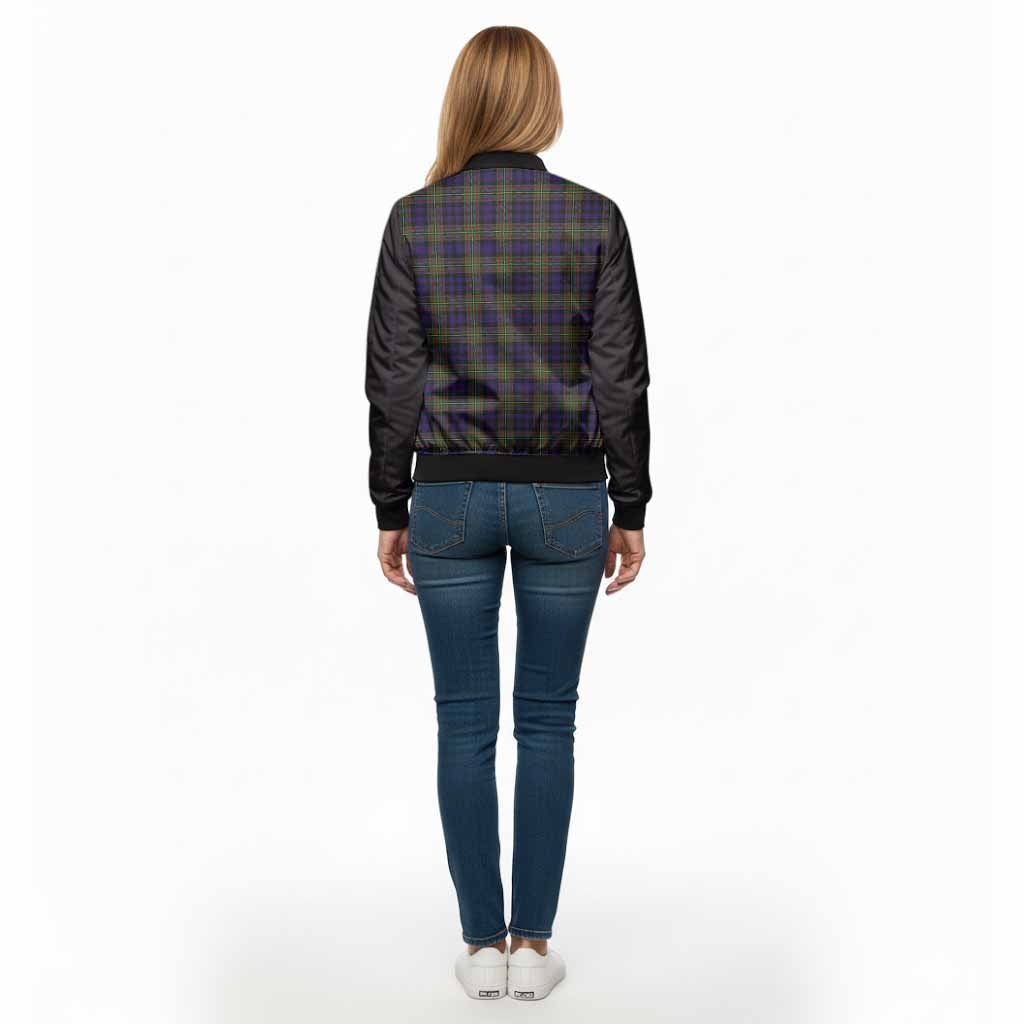 MacLellan (McLellan) Tartan Accent Bomber Jacket with Family Crest