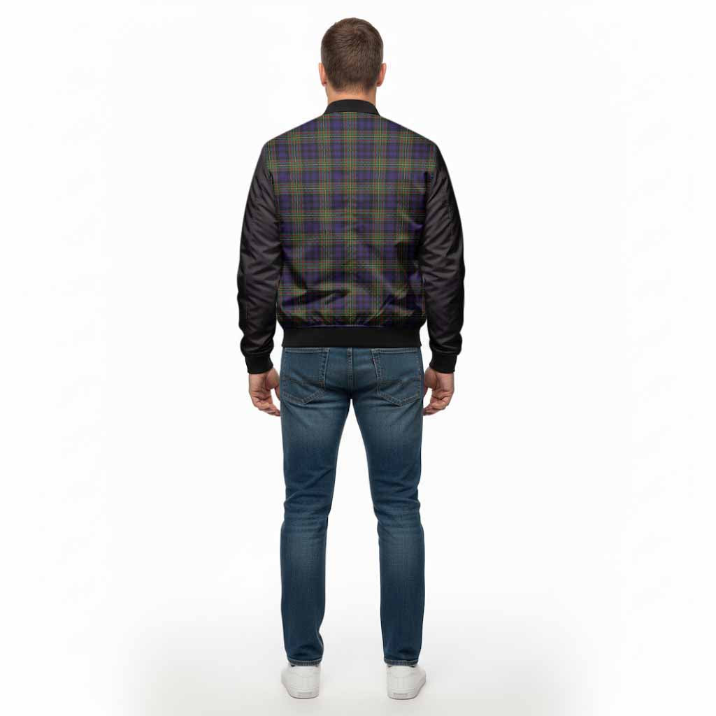 MacLellan (McLellan) Tartan Accent Bomber Jacket with Family Crest