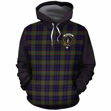 MacLellan (McLellan) Tartan Accent Cotton Hoodie with Family Crest