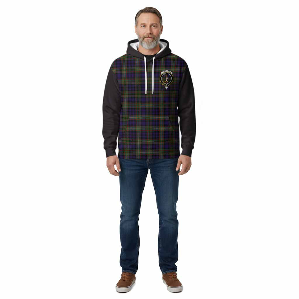 MacLellan (McLellan) Tartan Accent Cotton Hoodie with Family Crest