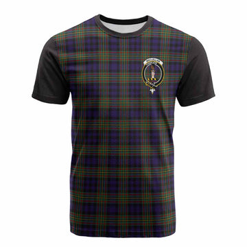 MacLellan (McLellan) Tartan Accent Cotton T-shirt with Family Crest