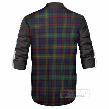 MacLellan (McLellan) Tartan Accent Ghillie Shirt with Family Crest