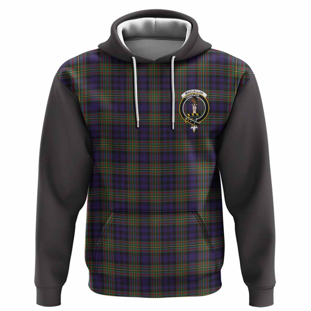 MacLellan (McLellan) Tartan Accent Hoodie with Family Crest