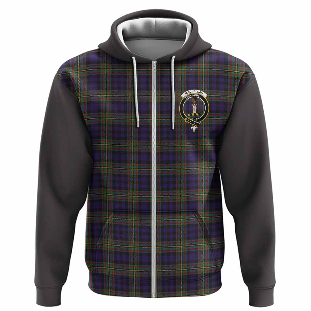MacLellan (McLellan) Tartan Accent Hoodie with Family Crest