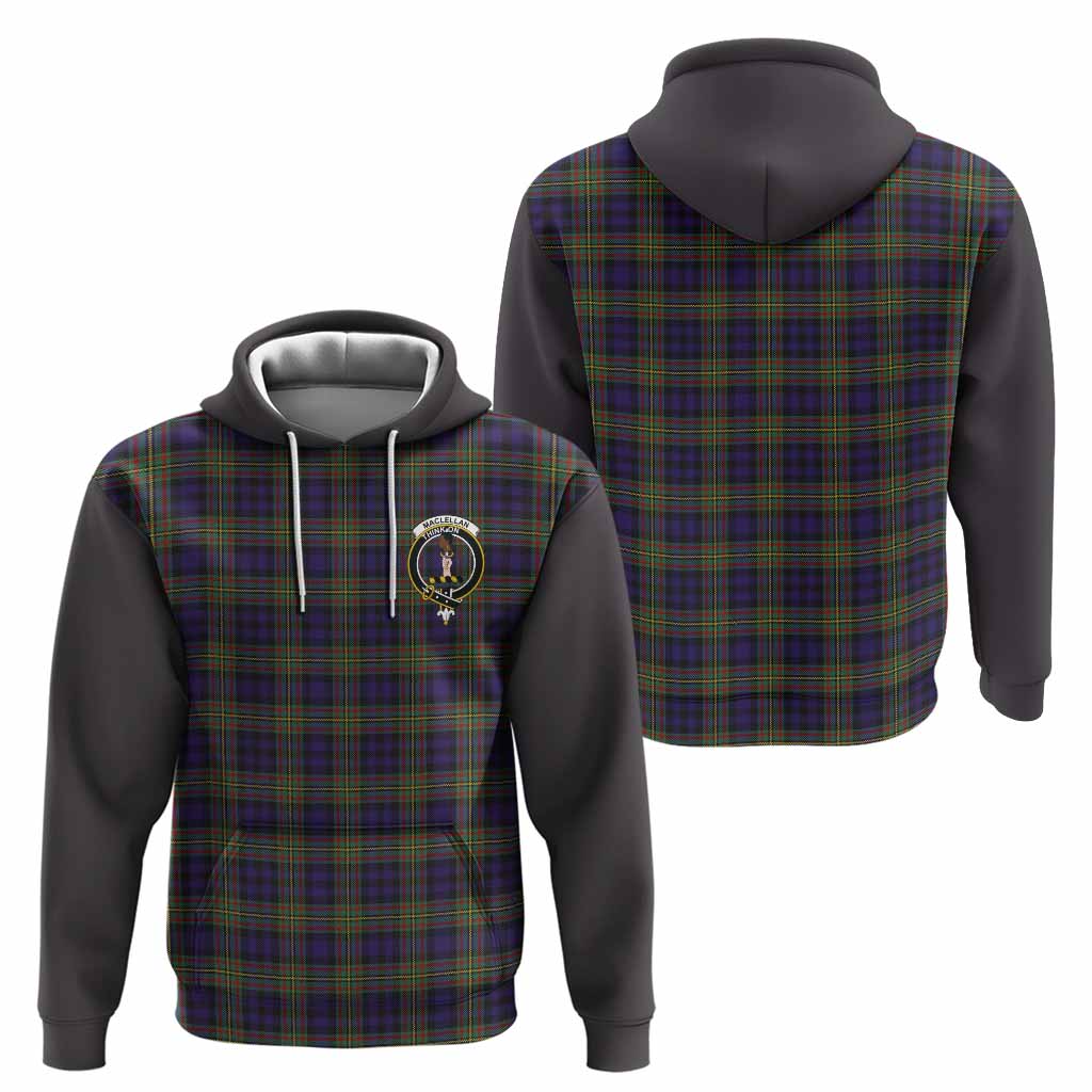 MacLellan (McLellan) Tartan Accent Hoodie with Family Crest