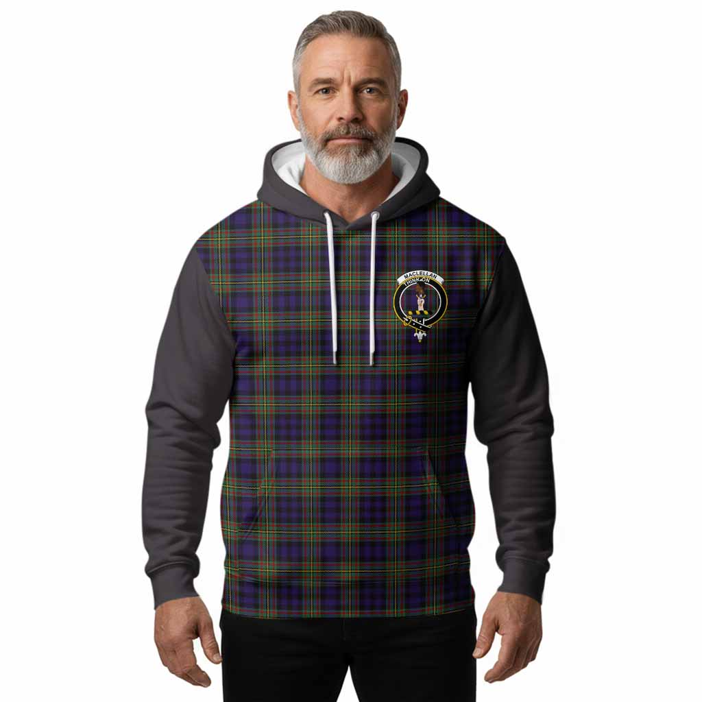 MacLellan (McLellan) Tartan Accent Hoodie with Family Crest