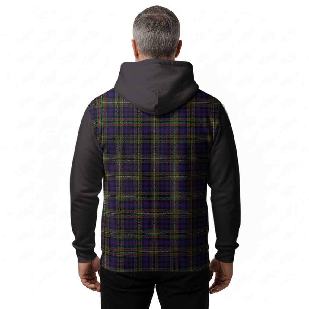 MacLellan (McLellan) Tartan Accent Hoodie with Family Crest