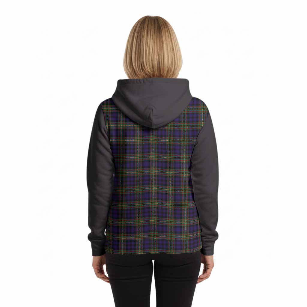 MacLellan (McLellan) Tartan Accent Hoodie with Family Crest