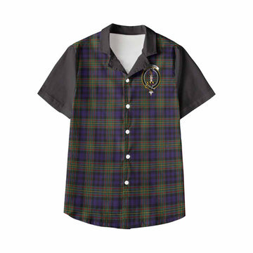 MacLellan (McLellan) Tartan Accent Kid Hawaiian Shirt with Family Crest