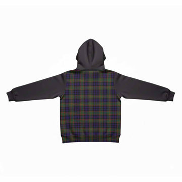 MacLellan (McLellan) Tartan Accent Kid Hoodie with Family Crest