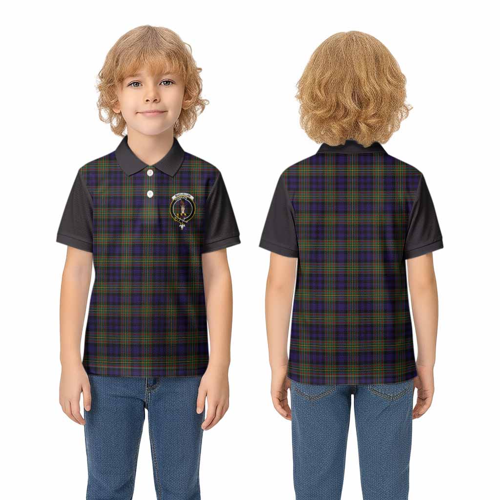 MacLellan (McLellan) Tartan Accent Kid Polo Shirt with Family Crest