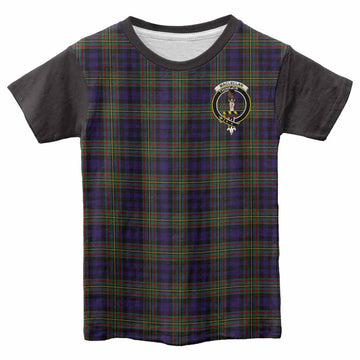 MacLellan (McLellan) Tartan Accent Kid T-shirt with Family Crest