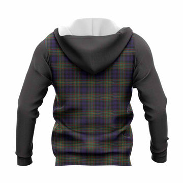 MacLellan (McLellan) Tartan Accent Knitted Hoodie with Family Crest