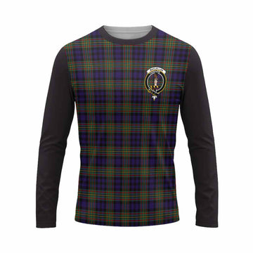 MacLellan (McLellan) Tartan Accent Long Sleeve T-Shirt with Family Crest