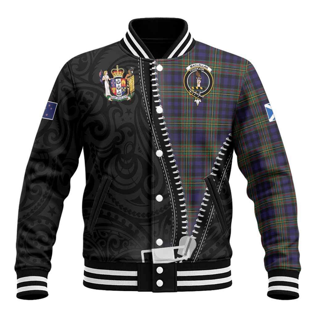 MacLellan (McLellan) Tartan Baseball Jacket New Zealand Pattern Unique Zipper Stylized
