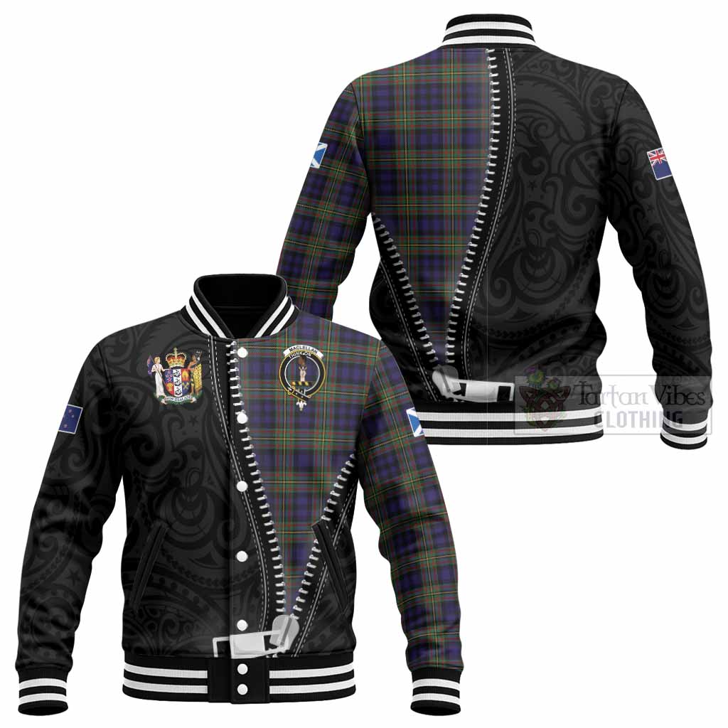 MacLellan (McLellan) Tartan Baseball Jacket New Zealand Pattern Unique Zipper Stylized