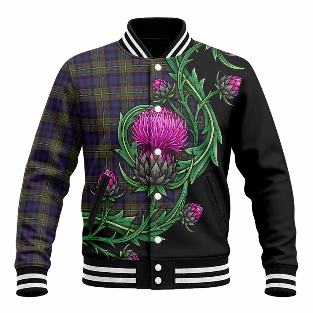 MacLellan (McLellan) Tartan Baseball Jacket Resilient Scottish Thistle Unisex - Tartan Vibes Clothing
