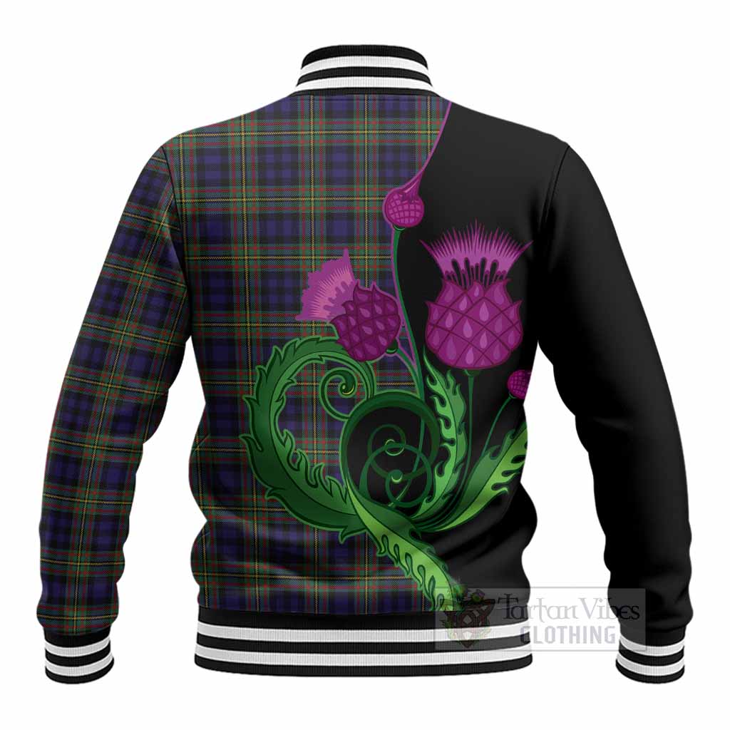 MacLellan (McLellan) Tartan Baseball Jacket Traditional Scottish Thistle