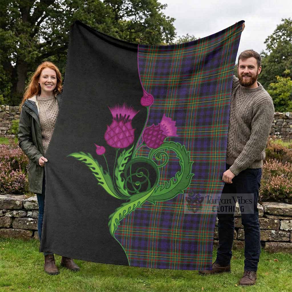 MacLellan (McLellan) Tartan Blanket Traditional Scottish Thistle - Tartan Vibes Clothing