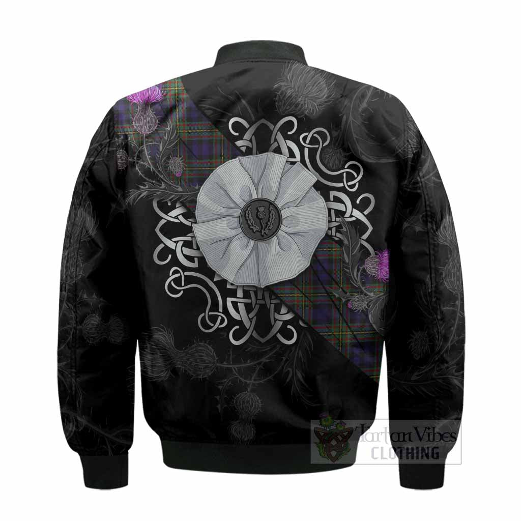 MacLellan (McLellan) Tartan Bomber Jacket Jacobite White Rose - Tartan Vibes Clothing