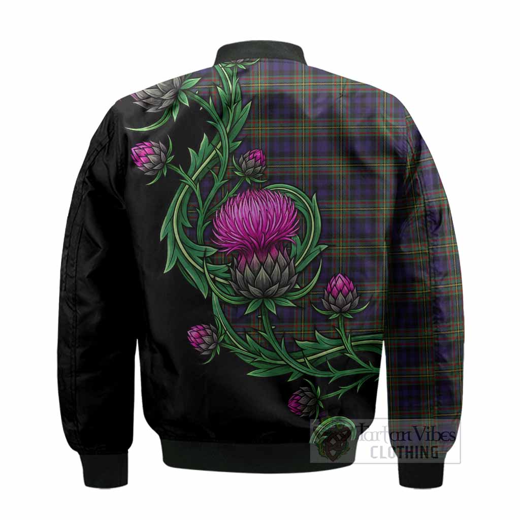 MacLellan (McLellan) Tartan Bomber Jacket Resilient Scottish Thistle - Tartan Vibes Clothing