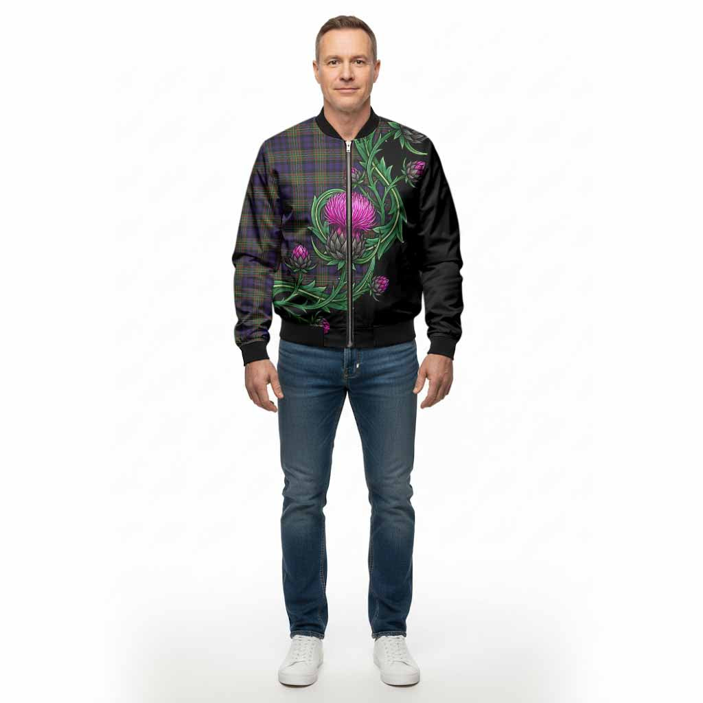 MacLellan (McLellan) Tartan Bomber Jacket Resilient Scottish Thistle - Tartan Vibes Clothing