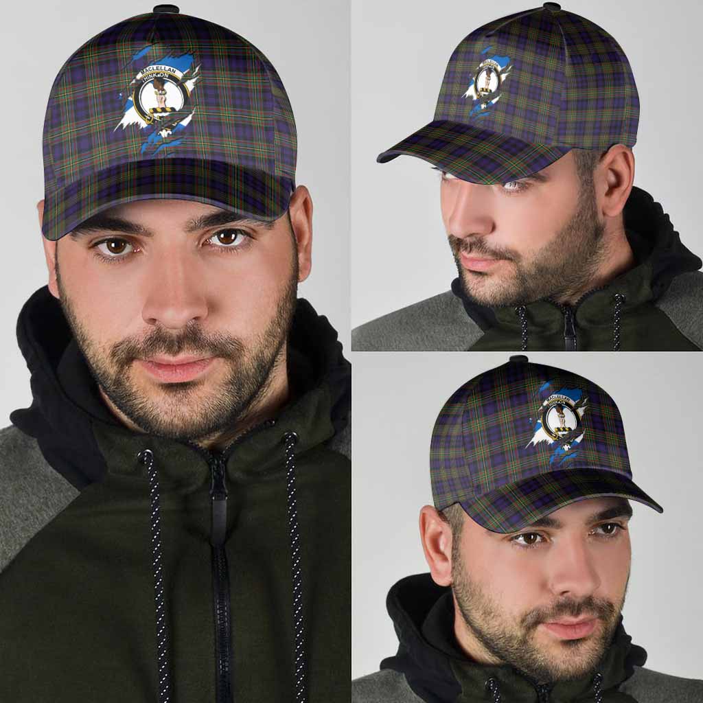 MacLellan (McLellan) Tartan Classic Cap with Family Crest In Me Style