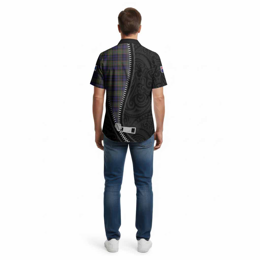 MacLellan (McLellan) Tartan Cotton Hawaiian Shirt New Zealand Pattern Unique Zipper Stylized