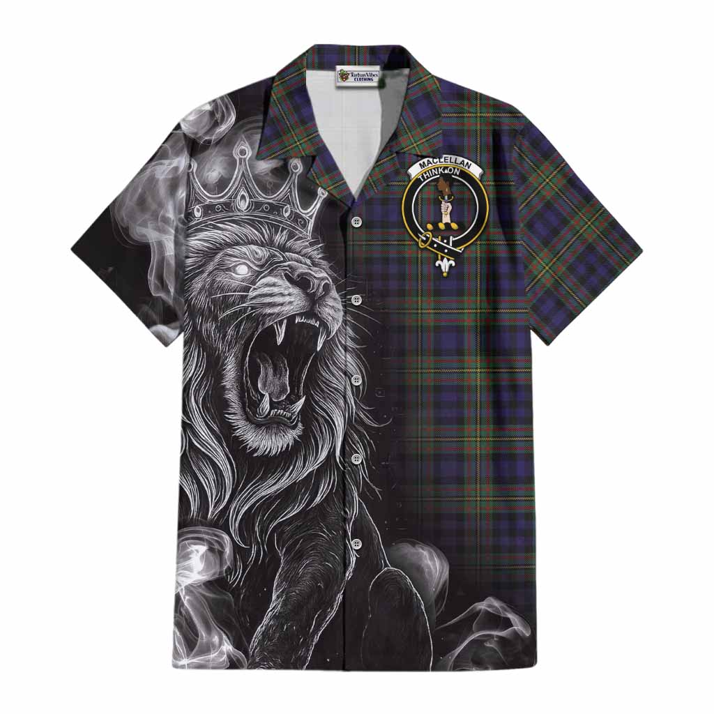 MacLellan (McLellan) Tartan Cotton Hawaiian Shirt Roaring Lion Heritage