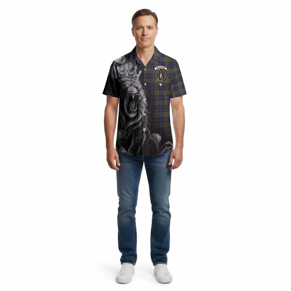 MacLellan (McLellan) Tartan Cotton Hawaiian Shirt Roaring Lion Heritage