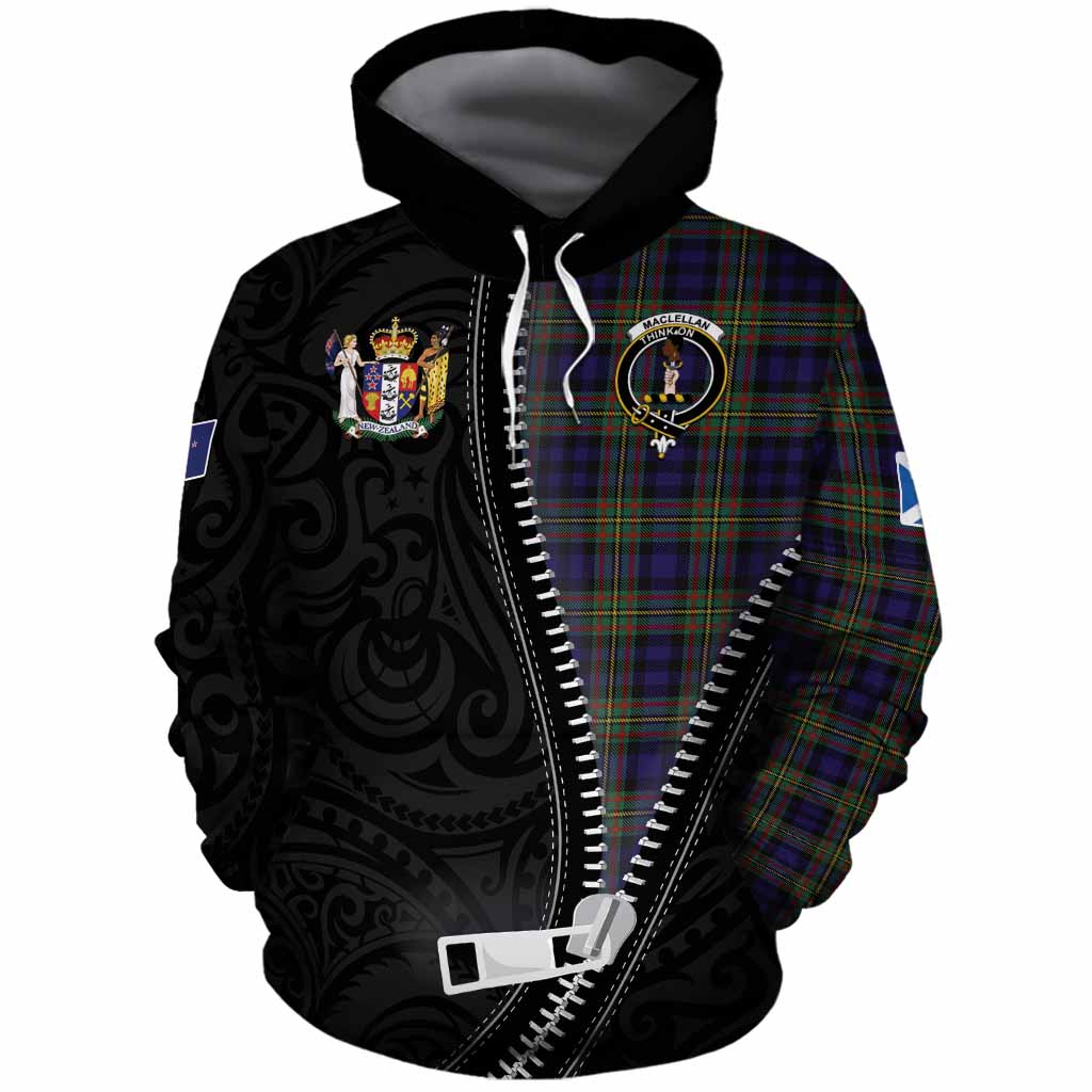 MacLellan (McLellan) Tartan Cotton Hoodie New Zealand Pattern Unique Zipper Stylized
